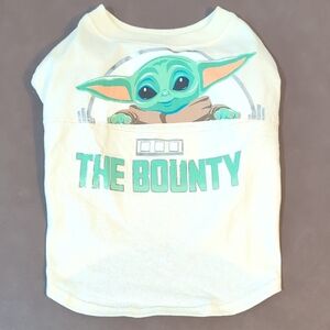Disney Star Wars Spirit Jersey The Bounty Baby Yoda Dog Size Medium 100% Cotton